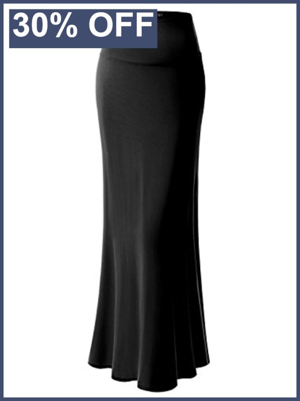 Womens High Waist Foldable Maxi Skirt Rayon Spandex Regular Plus Size